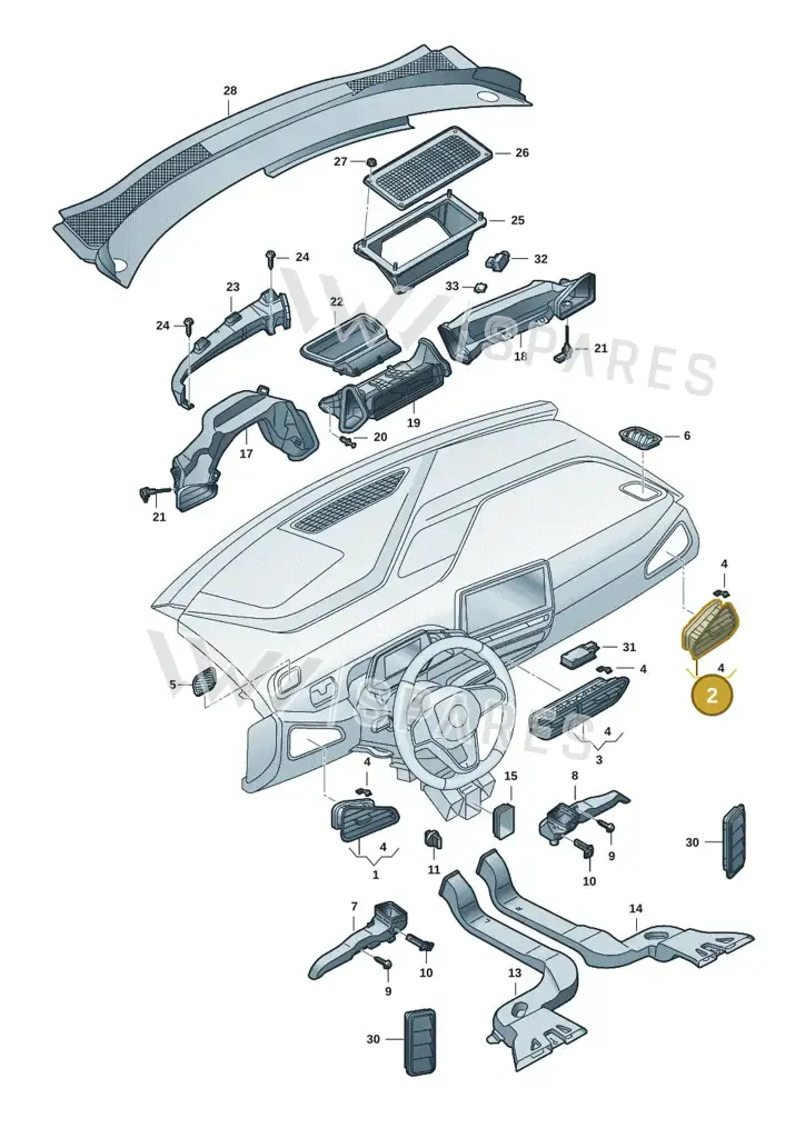 10F820902CZJX — SEAT CUPRA Born (2021-) diagram 10a819300, position 2