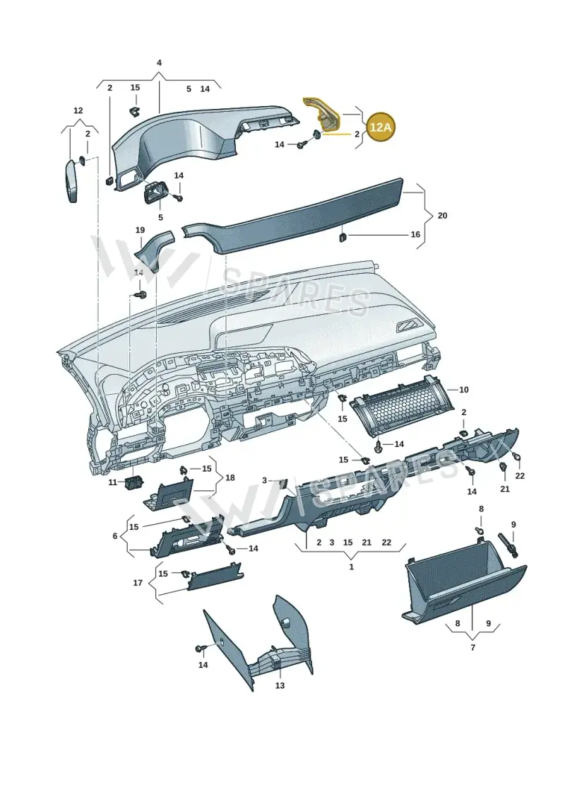 10F853342A9B9 — SEAT CUPRA Born (2021-) diagram 10s857020, position 12A