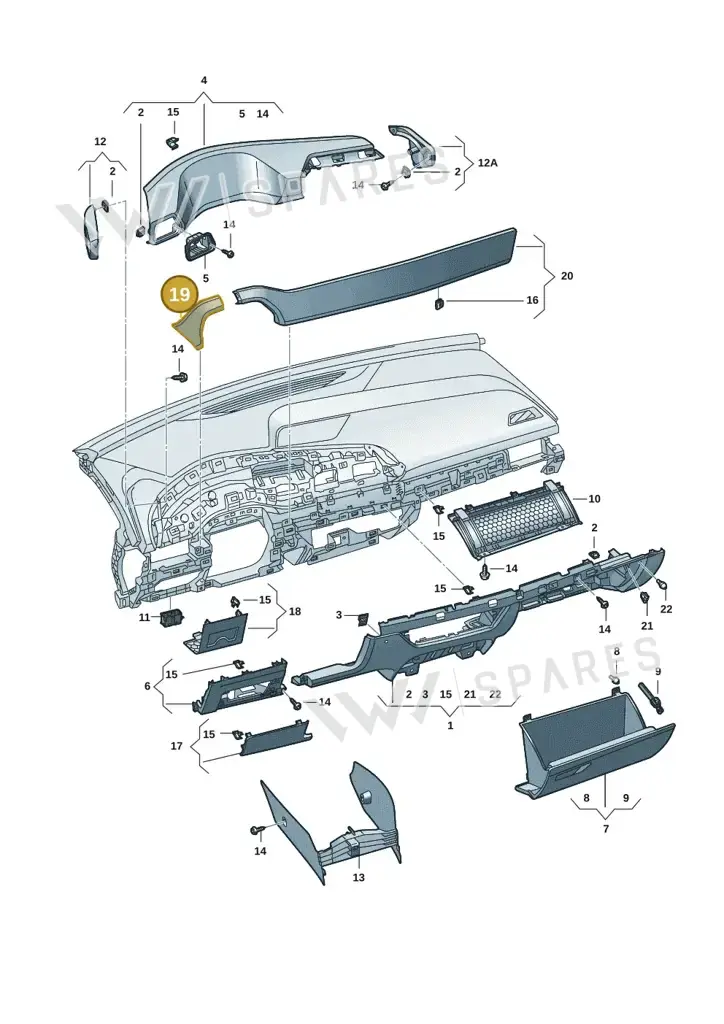 10F8543778CJ — SEAT CUPRA Born (2021-) diagram 10s857020, position 19