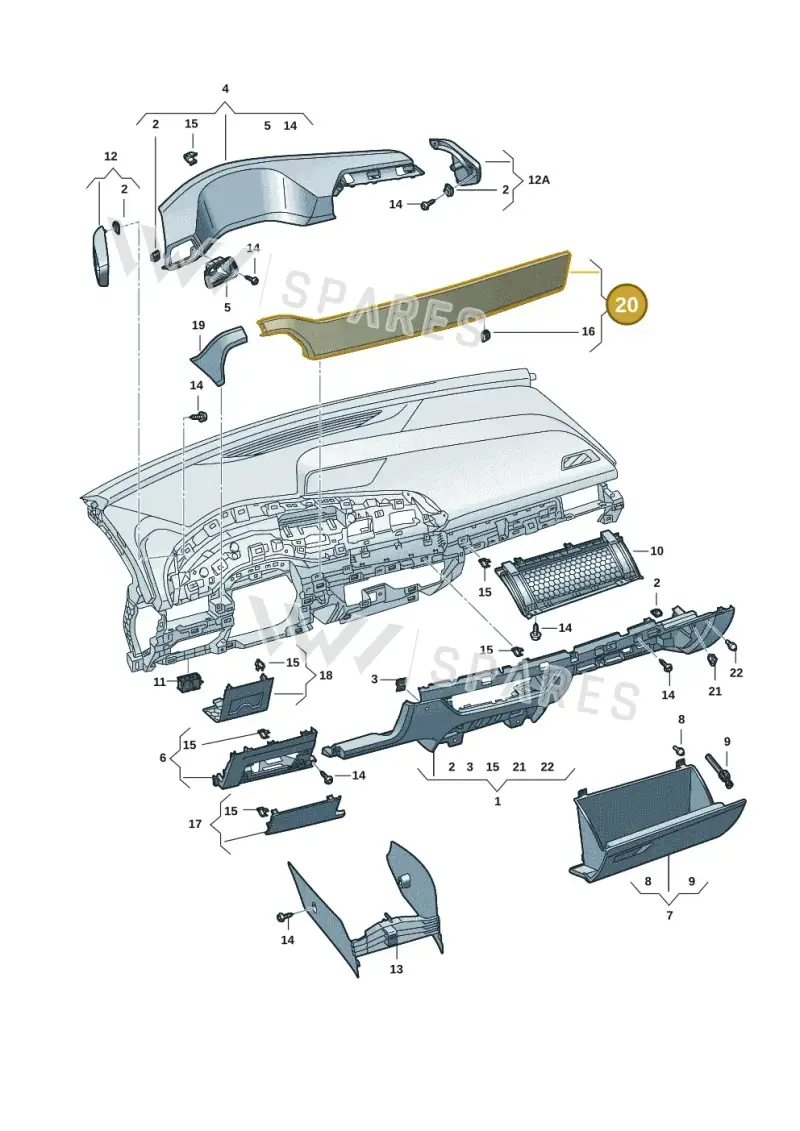 10F8543788CJ — SEAT CUPRA Born (2021-) diagram 10s857020, position 20