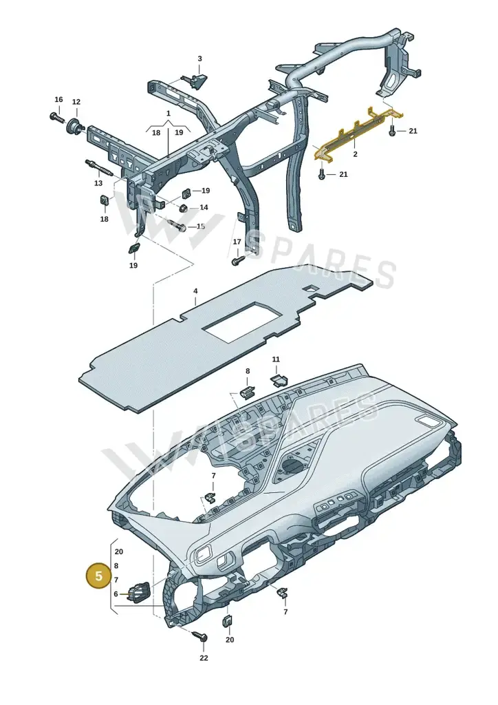 10F857003AAIFC — SEAT CUPRA Born (2021-) diagram 10a857000, position 5