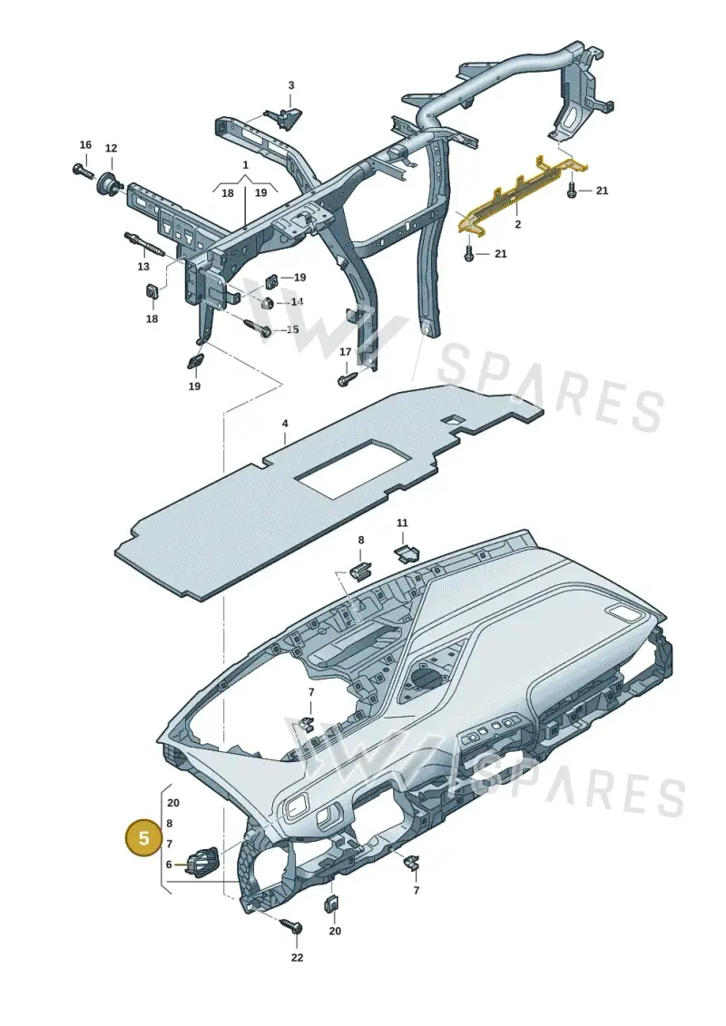 10F857003AAIFC — SEAT CUPRA Born (2021-) diagram 10a857000, position 5