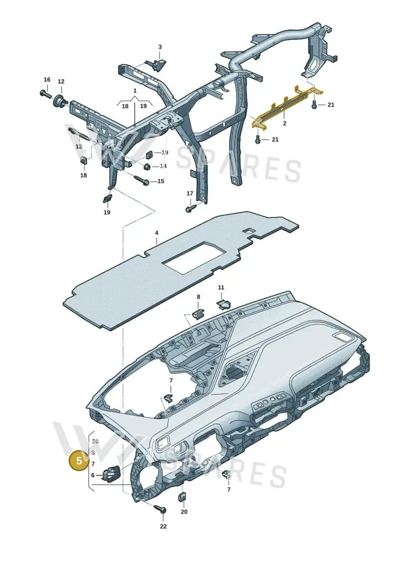 10F857003TIFC — SEAT CUPRA Born (2021-) diagram 10a857000, position 5