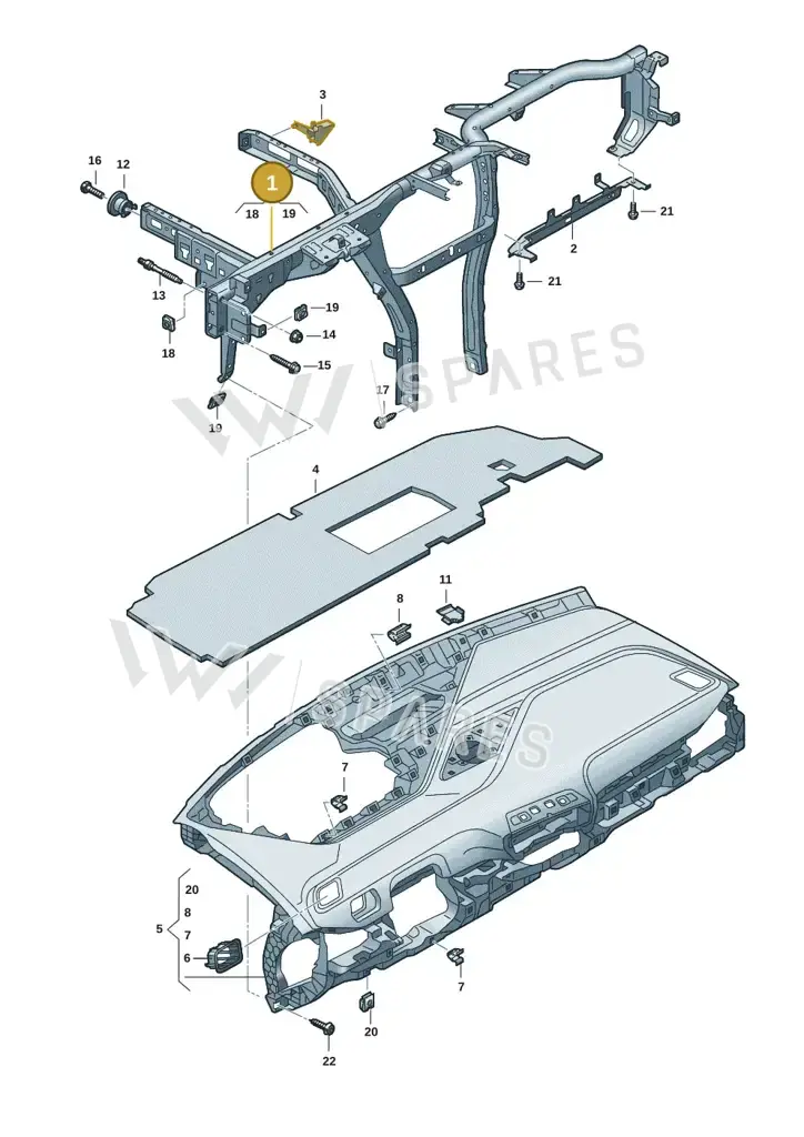 10F857017A — SEAT CUPRA Born (2021-) diagram 10a857000, position 1