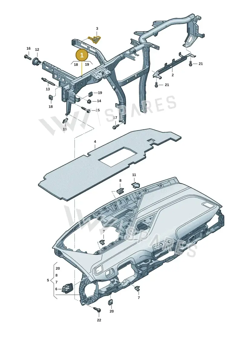 10F857017A — SEAT CUPRA Born (2021-) diagram 10a857000, position 1