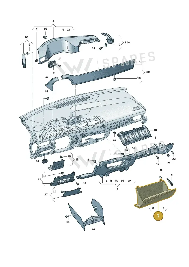 10F857121F82V — SEAT CUPRA Born (2021-) diagram 10s857020, position 7