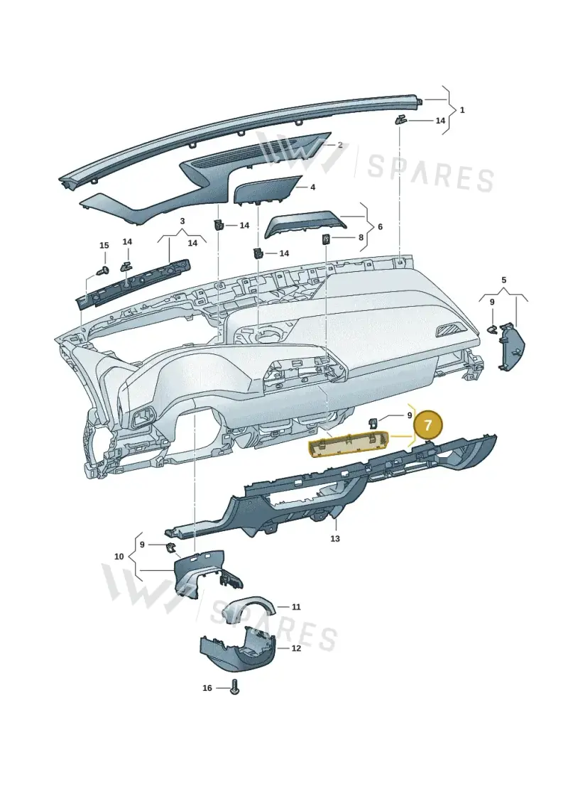 10F8572379B9 — SEAT CUPRA Born (2021-) diagram 10s857010, position 7
