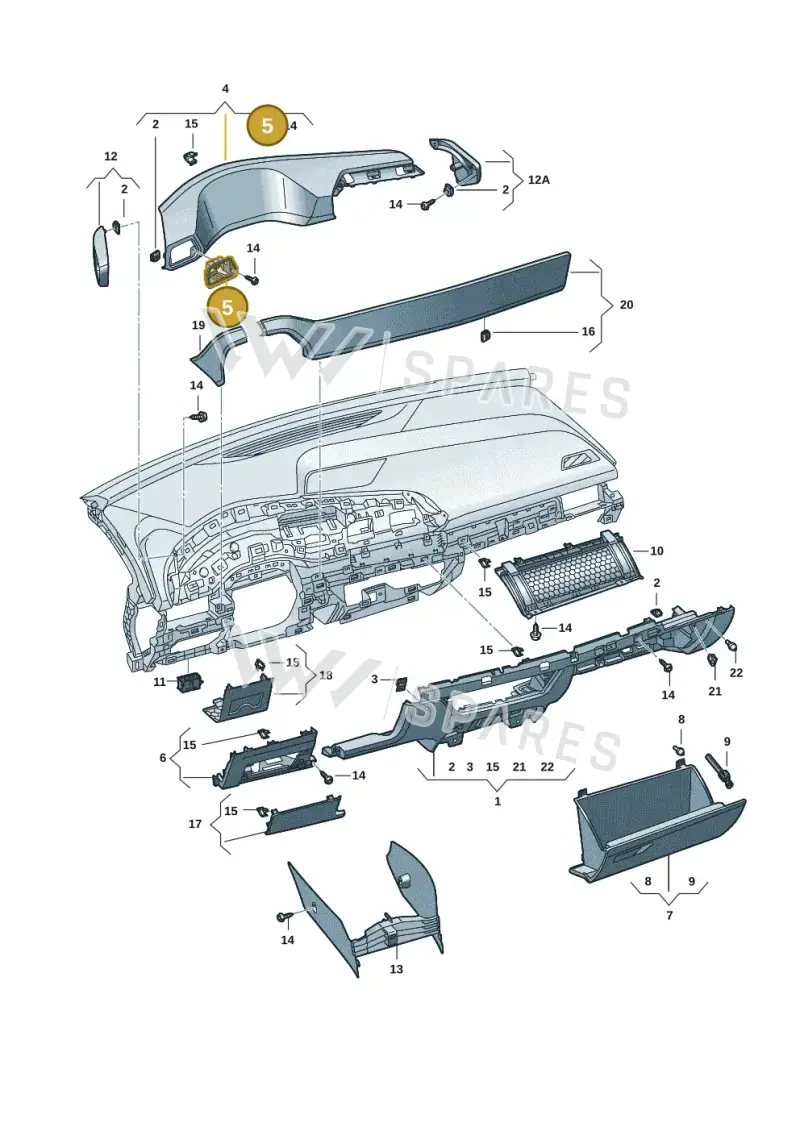 10F8572899B9 — SEAT CUPRA Born (2021-) diagram 10s857020, position 5