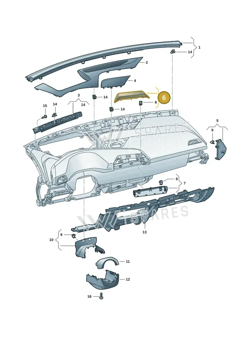 10F8580639B9 — SEAT CUPRA Born (2021-) diagram 10s857010, position 6