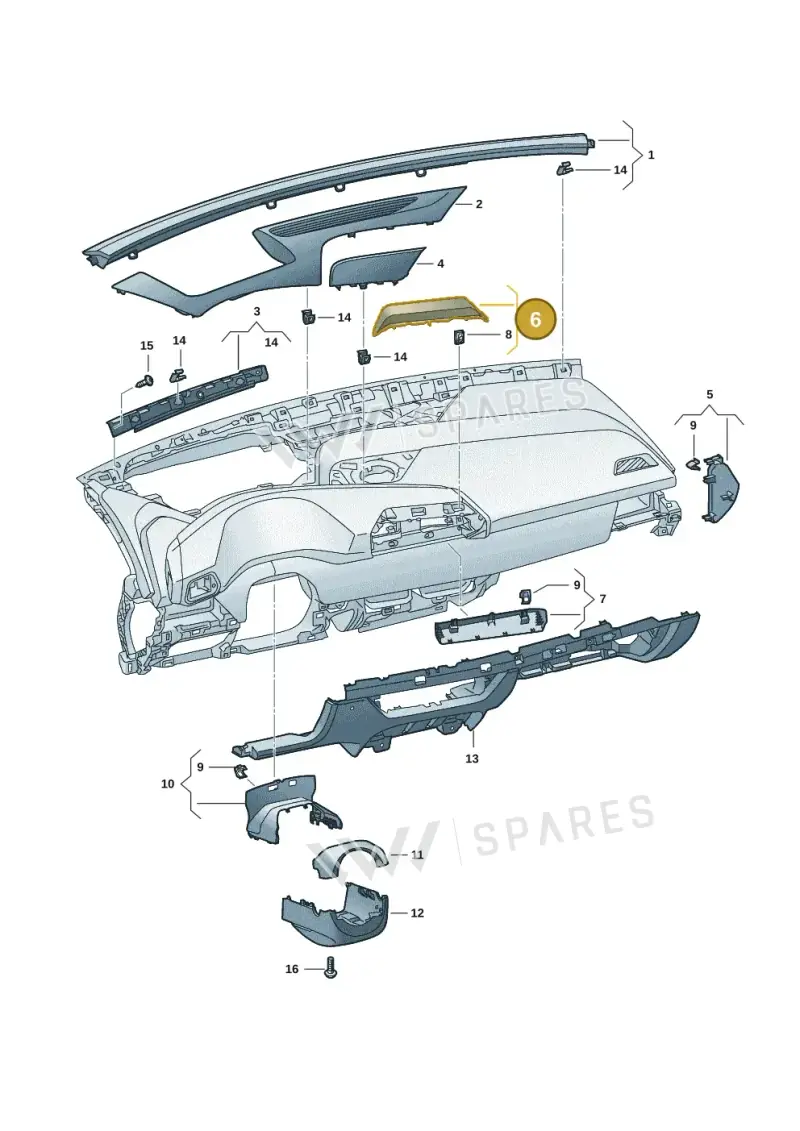 10F8580659B9 — SEAT CUPRA Born (2021-) diagram 10s857010, position 6