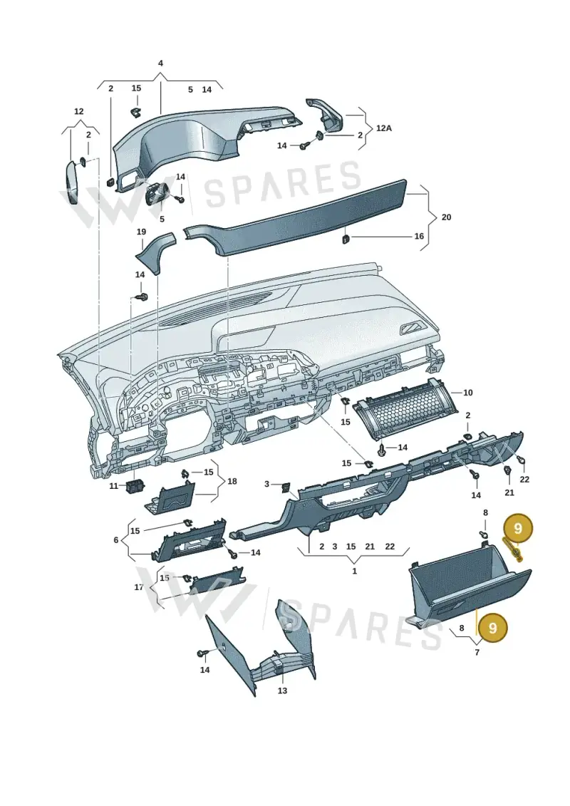 10F858309 — SEAT CUPRA Born (2021-) diagram 10s857020, position 9