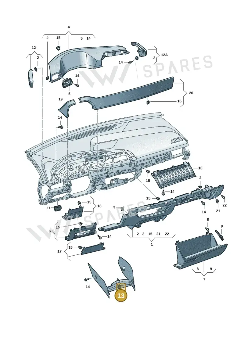 10F858401A82V — SEAT CUPRA Born (2021-) diagram 10s857020, position 13