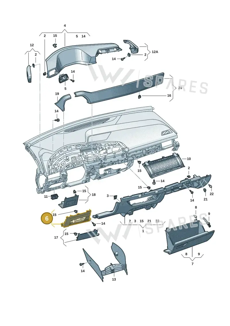 10F858415A82V — SEAT CUPRA Born (2021-) diagram 10s857020, position 6