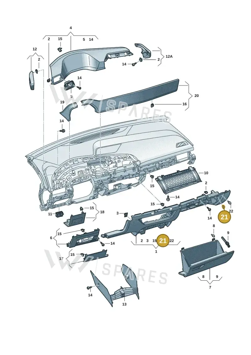 10F858539 — SEAT CUPRA Born (2021-) diagram 10s857020, position 21