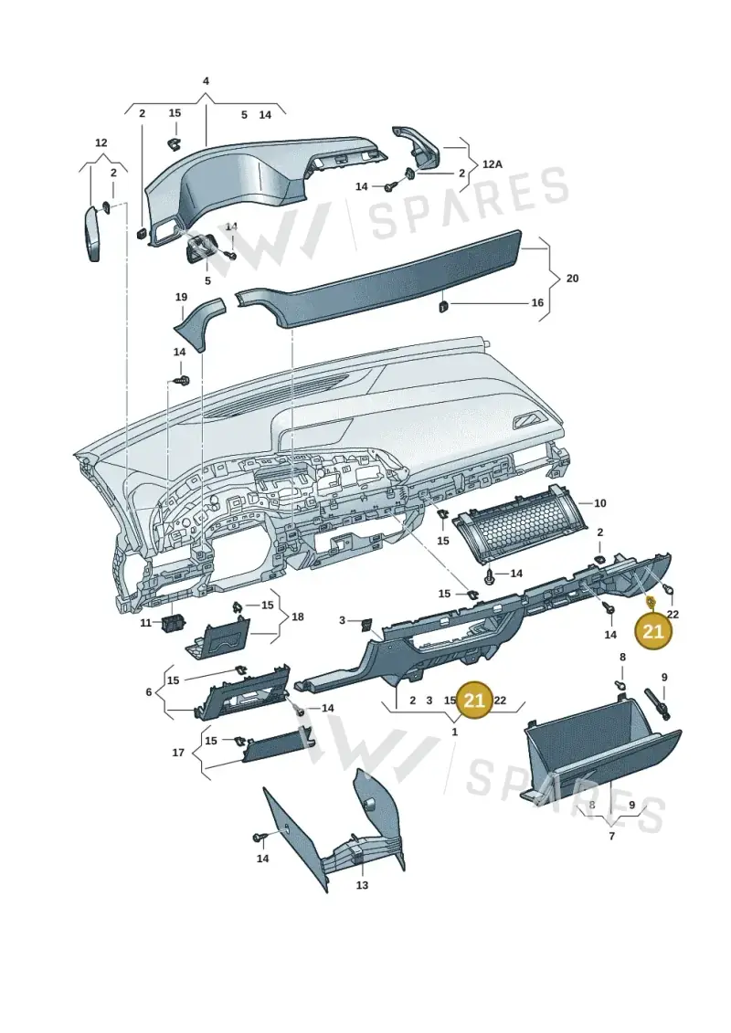 10F858540 — SEAT CUPRA Born (2021-) diagram 10s857020, position 21