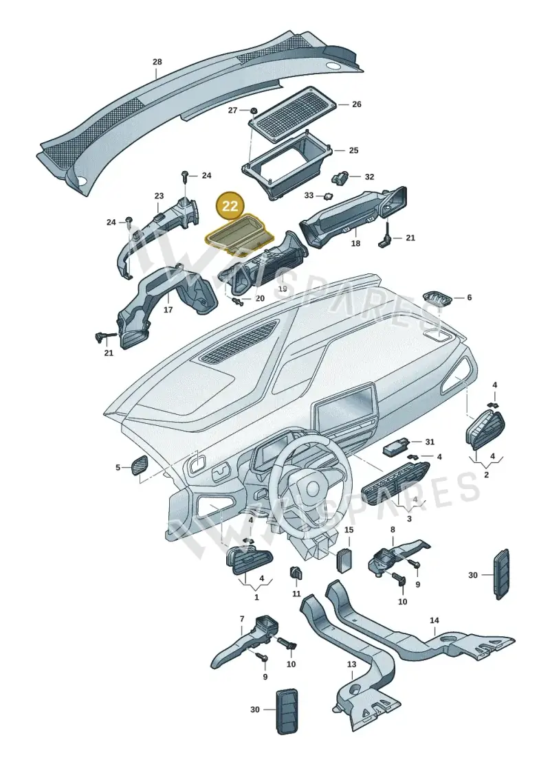 10H819063 — SEAT EBoost CUPRA (2021-) diagram 10a819300, position 22