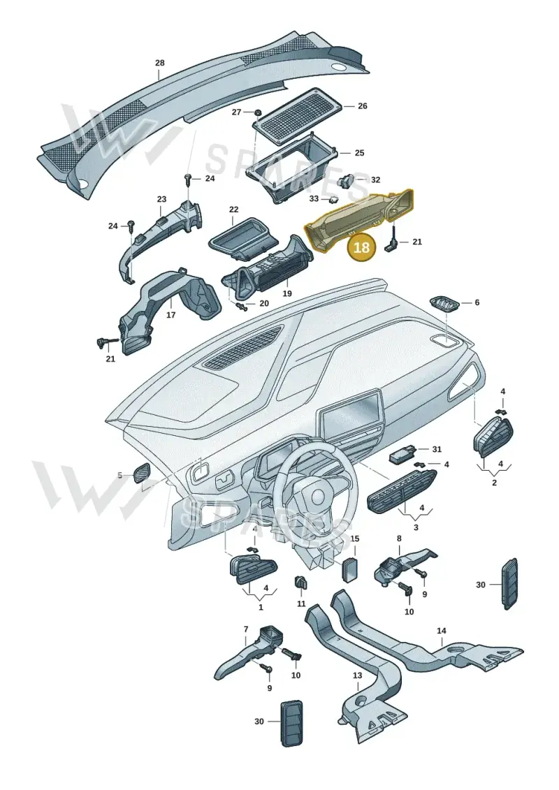 10H819634A — SEAT CUPRA Born (2021-) diagram 10a819300, position 18