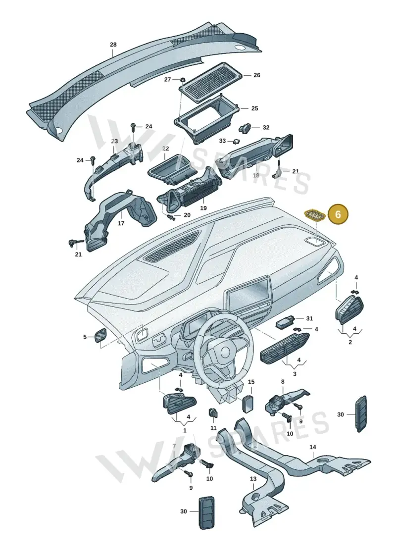 10H8197949B9 — SEAT CUPRA Born (2021-) diagram 10a819300, position 6