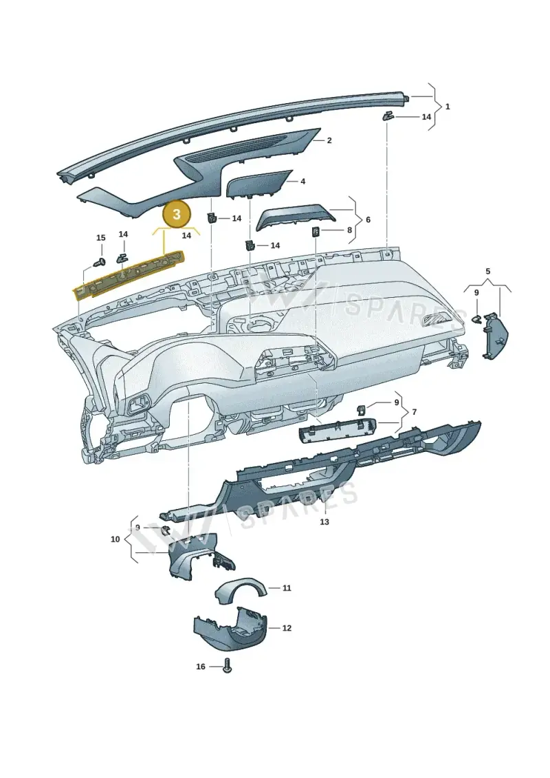 10H819946A — SEAT CUPRA Born (2021-) diagram 10s857010, position 3