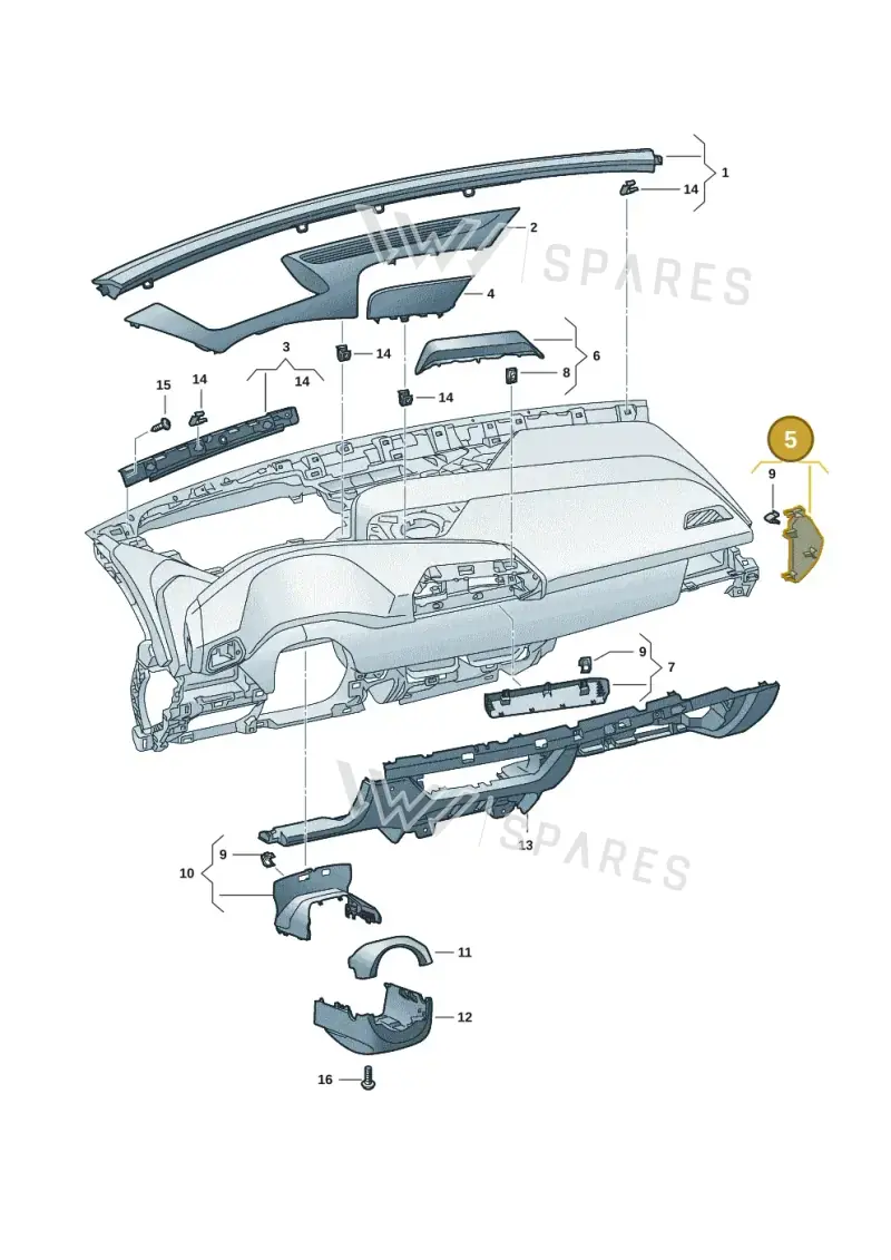 10H857035B82V — SEAT CUPRA Born (2021-) diagram 10s857010, position 5