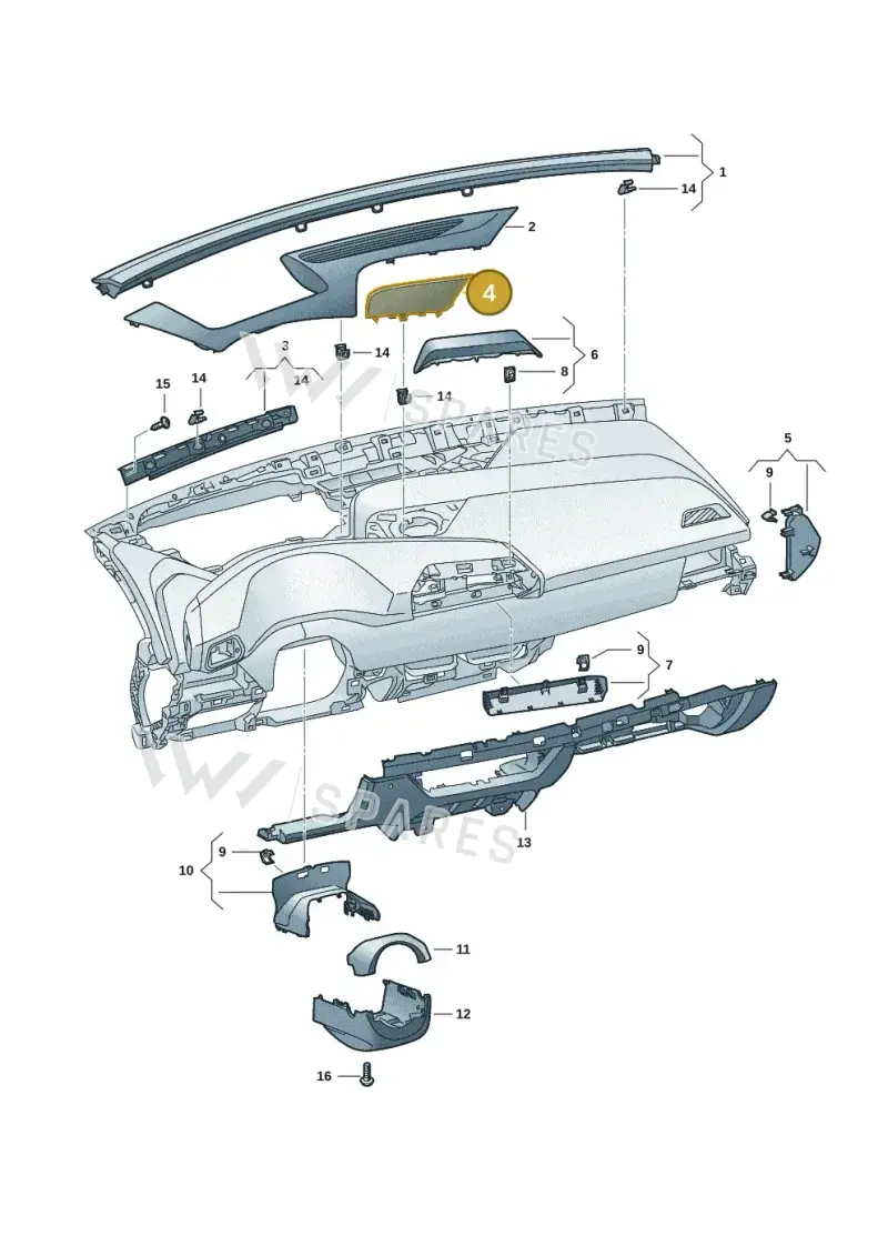 10H8572091QB — SEAT CUPRA Born (2021-) diagram 10s857010, position 4