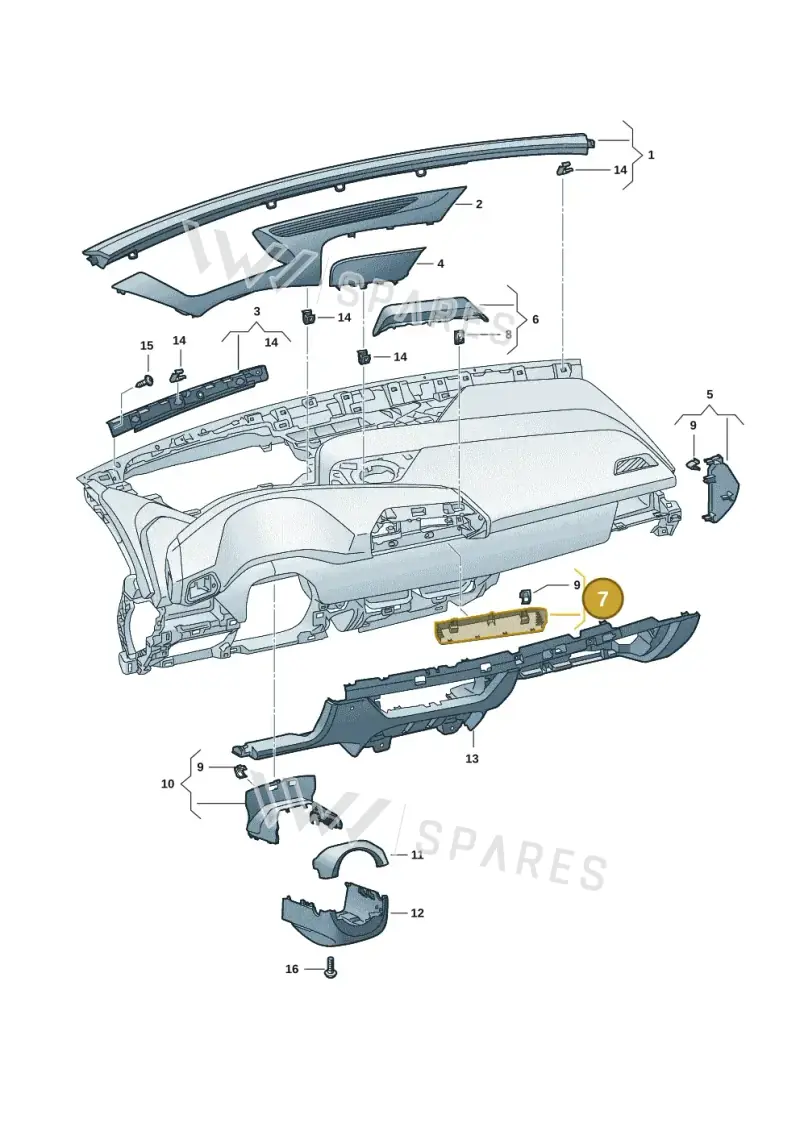 10H8572379B9 — SEAT CUPRA Born (2021-) diagram 10s857010, position 7