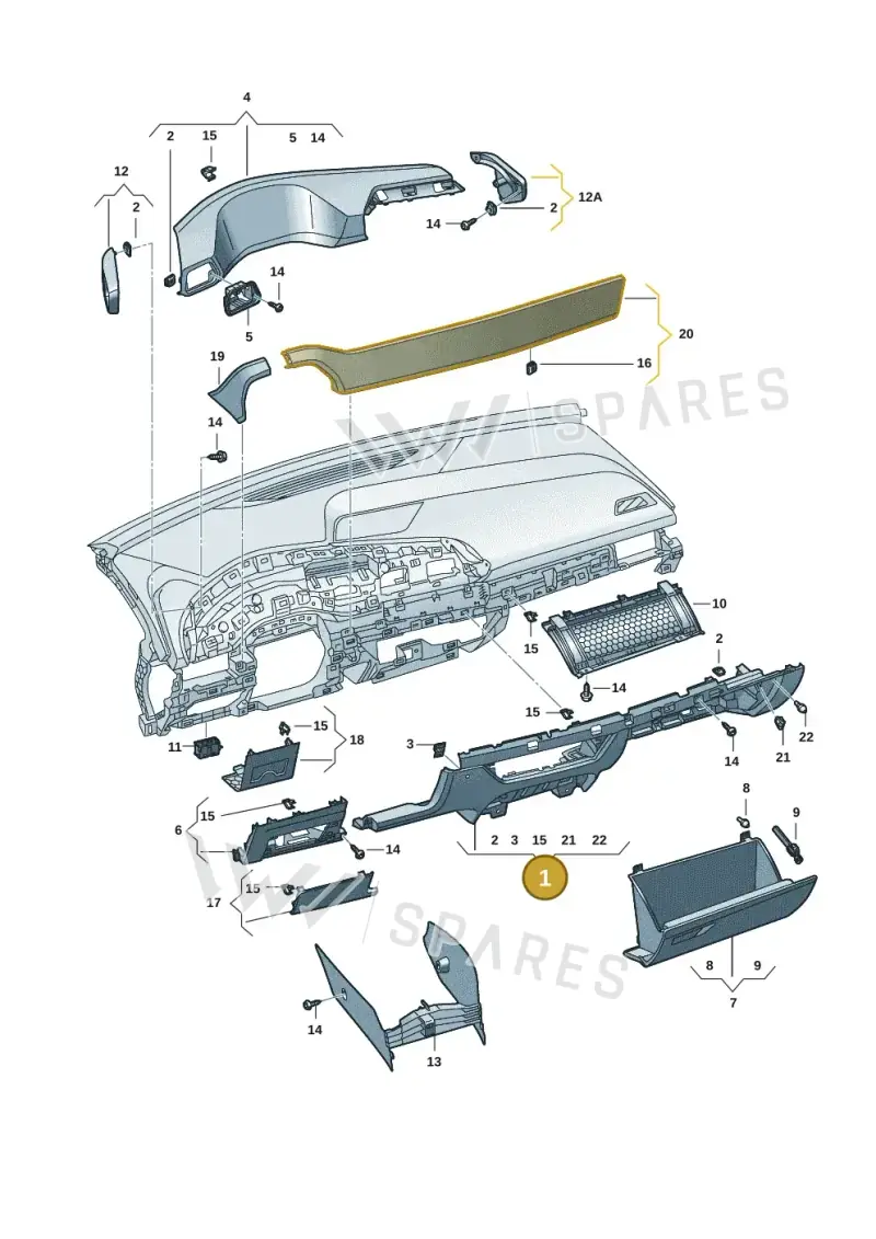 10H858367A82V — SEAT CUPRA Born (2021-) diagram 10s857020, position 1