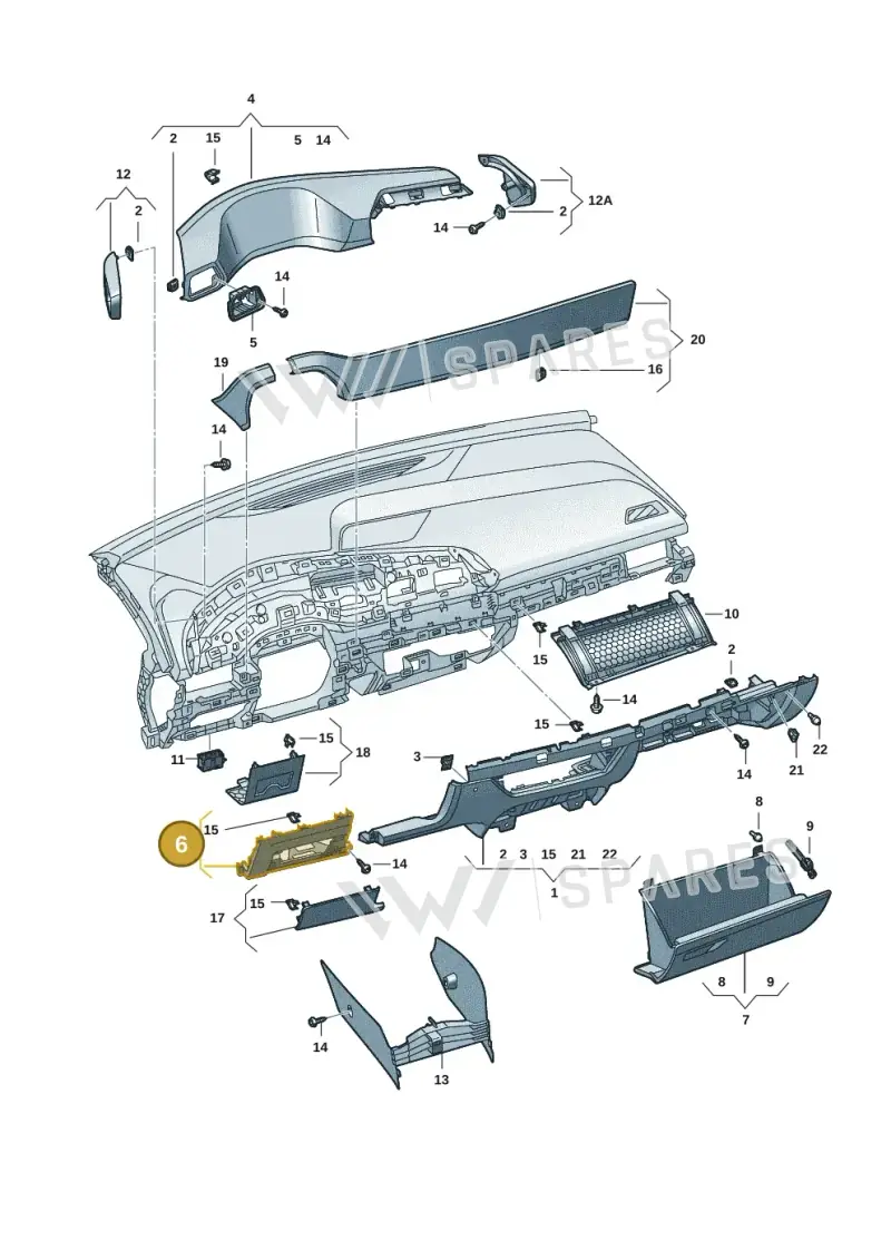 10H858416A82V — SEAT CUPRA Born (2021-) diagram 10s857020, position 6