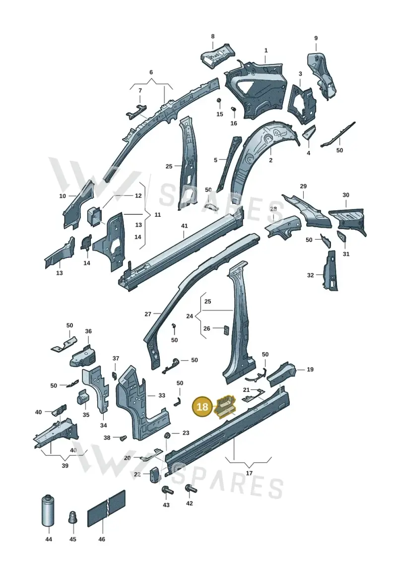 11A809317 — SEAT Tavascan Cupra (2023-) diagram 20h809000, position 18