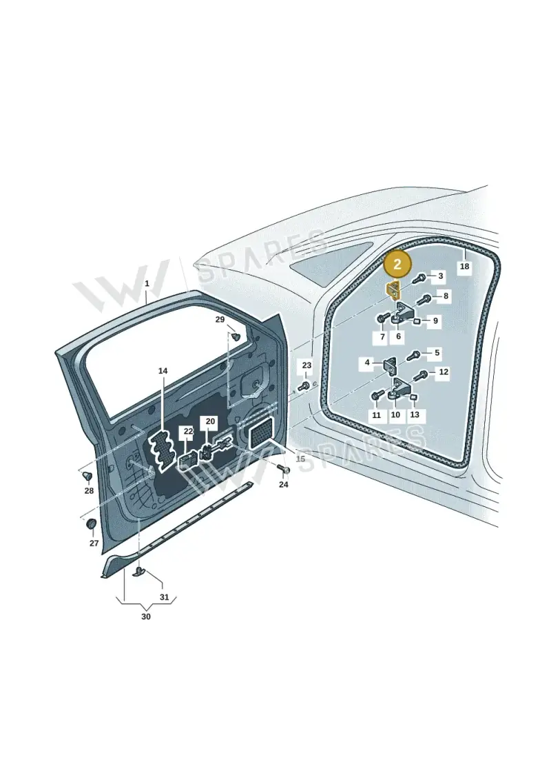11A831407B — SEAT EBoost CUPRA (2021-) diagram 10a831000, position 2