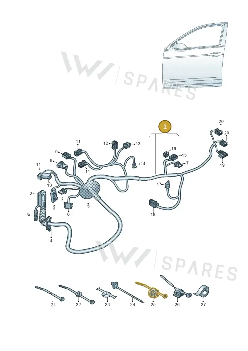 11G970402 — Volkswagen ID.UNYX (2024-) diagram 20h972033, position 1