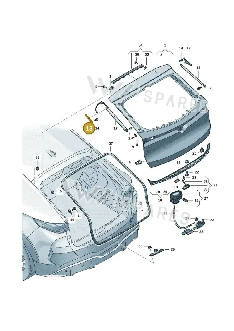 11H827428A — SEAT CUPRA Tavascan (2023-) diagram 20h827000, position 13