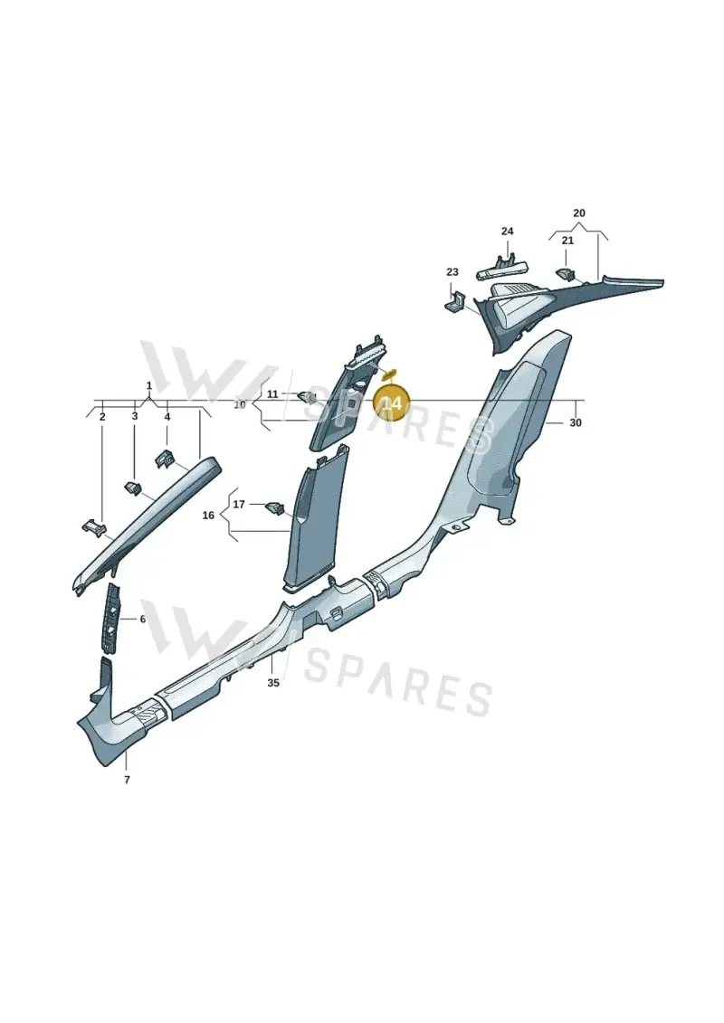11H8534374PK — Volkswagen ID.UNYX (2024-) diagram 11h867700, position 14