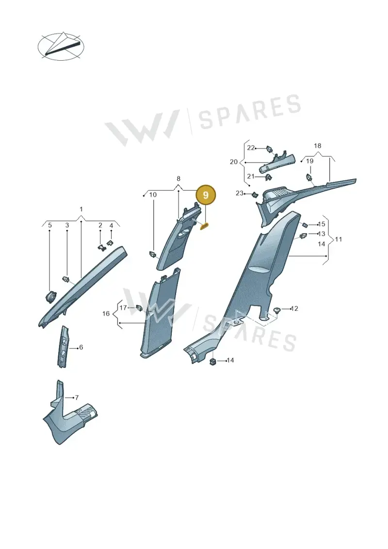 11H8534374PK — SEAT CUPRA Tavascan (2023-) diagram 20h867065, position 9