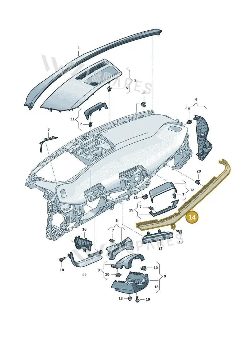 11H858416OUM — SEAT CUPRA Tavascan (2023-) diagram 20h857010, position 14