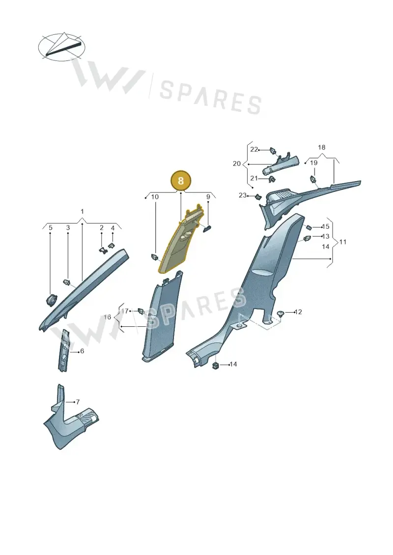 11H8672434PK — SEAT CUPRA Tavascan (2023-) diagram 20h867065, position 8