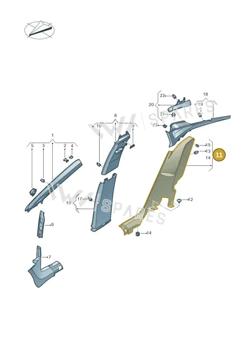 11H8677654PK — SEAT CUPRA Tavascan (2023-) diagram 20h867065, position 11