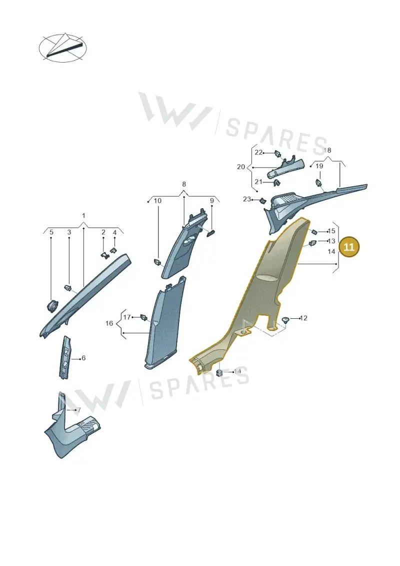 11H8677664PK — SEAT CUPRA Tavascan (2023-) diagram 20h867065, position 11