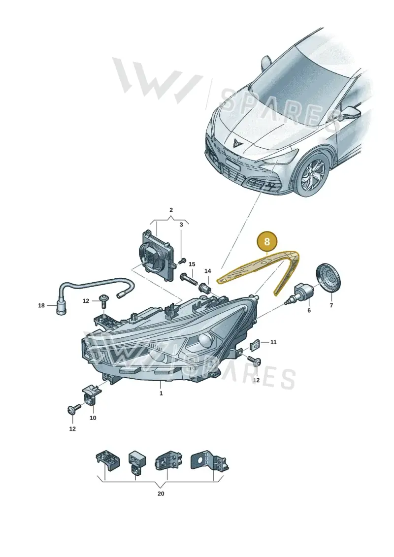 11H941192 — SEAT CUPRA Tavascan (2023-) diagram 20h941010, position 8