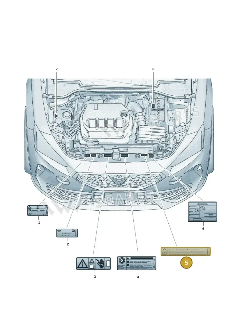 12E010001F — SEAT Formentor TSI CUPRA (2020-) diagram 5ff010010, position 5