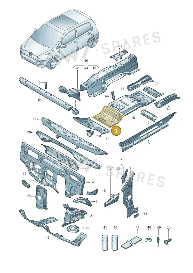 12E802205 — SEAT Mii electric (2020-2021) diagram 772802000, position 1