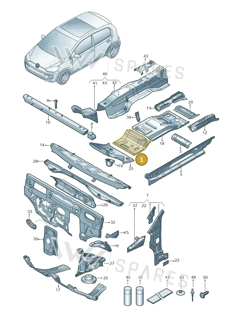 12E803074 — SEAT Mii electric (2020-2021) diagram 772802000, position 1
