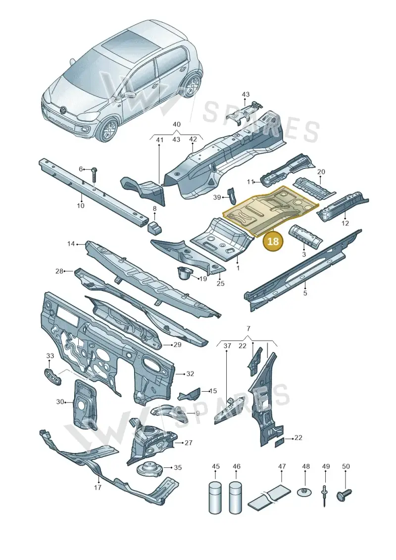 12E803205 — SEAT Mii electric (2020-2021) diagram 772802000, position 18