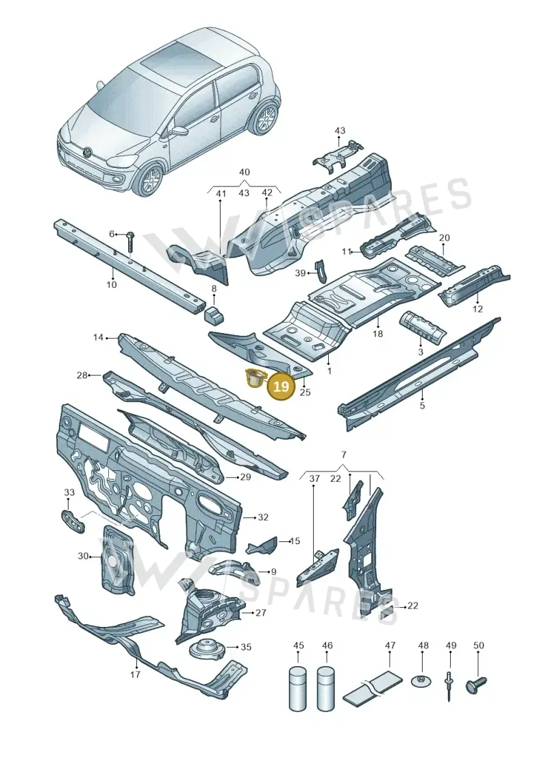 12E803215 — SEAT Mii electric (2020-2021) diagram 772802000, position 19