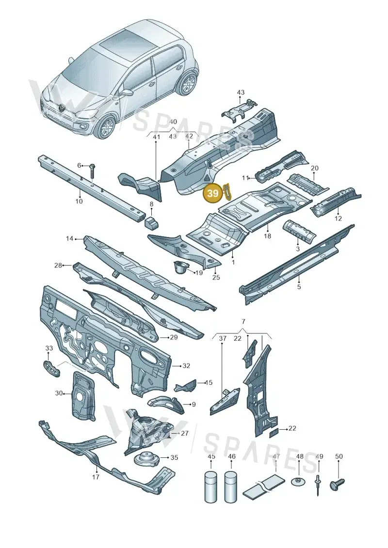 12E863441B — SEAT Mii electric (2020-2021) diagram 772802000, position 39