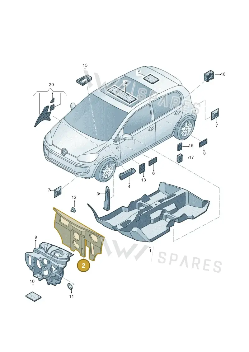 12E863925C — SEAT Mii electric (2020-2021) diagram 772863200, position 2