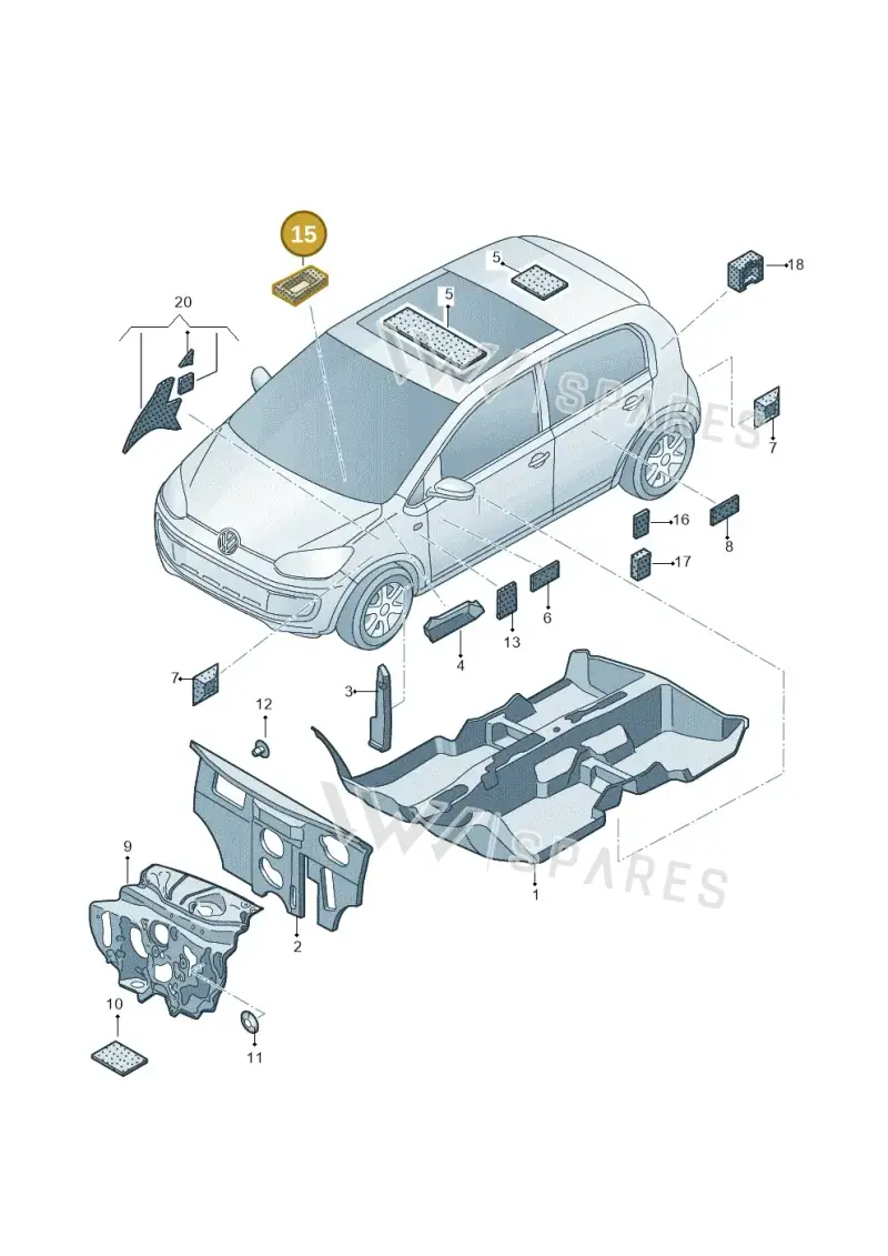 12E864231 — SEAT Mii electric (2020-2021) diagram 772863200, position 15
