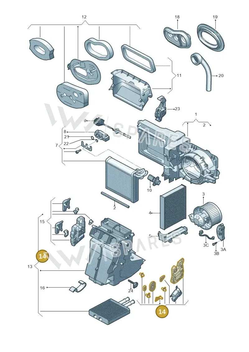 12E898141 — SEAT Mii electric (2020-2021) diagram 772820220, position 14