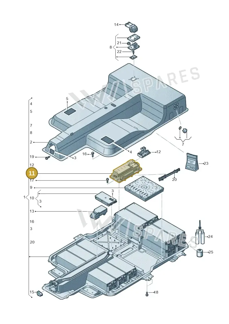 12E915250F — SEAT Mii electric (2020-2021) diagram 899915055, position 11