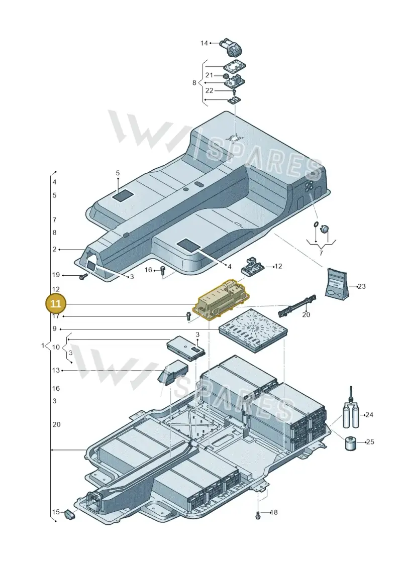12E915250G — SEAT Mii electric (2020-2021) diagram 899915055, position 11